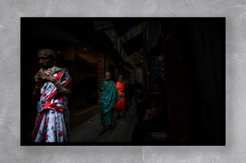 On the road, India